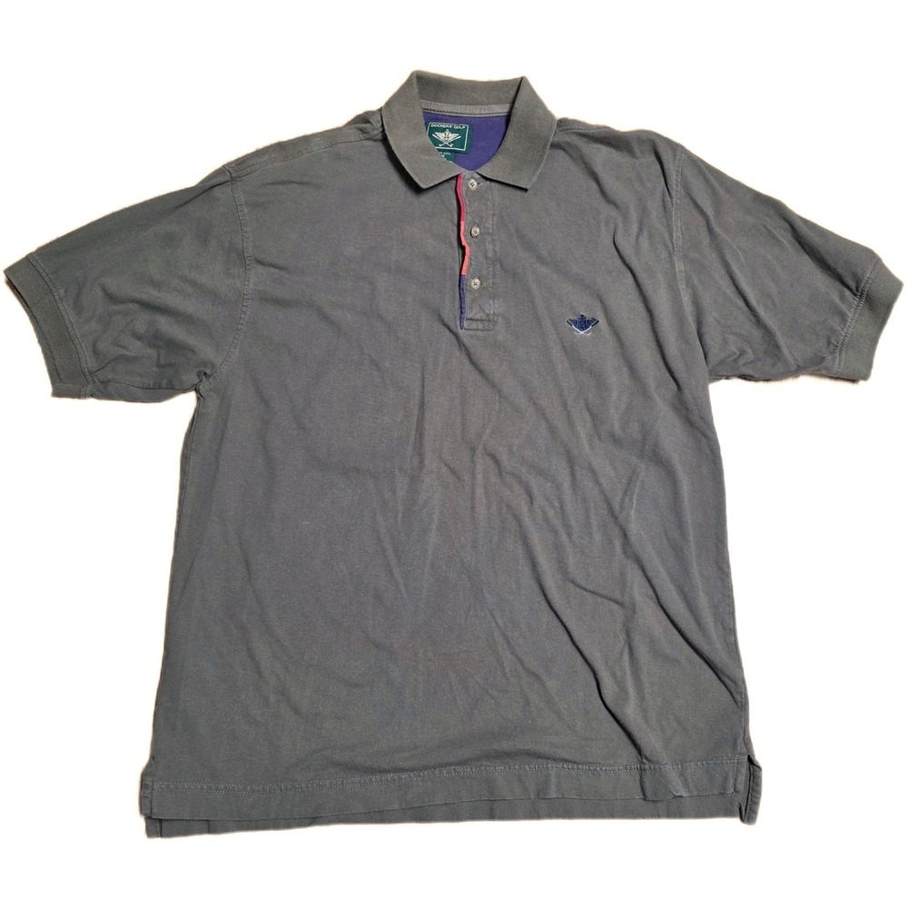 Vintage Dockers Golf Polo Shirt Men's Size M Green Short Sleeve Embroidered Logo